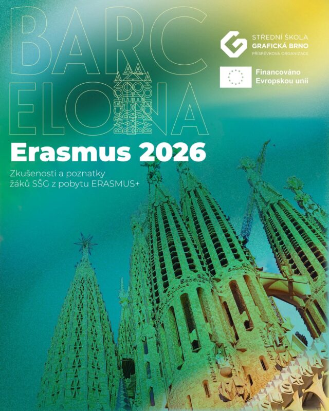 #ErasmusPlus #Barcelona2026 #SkolaVPraxi #GrafickyDesign #europass