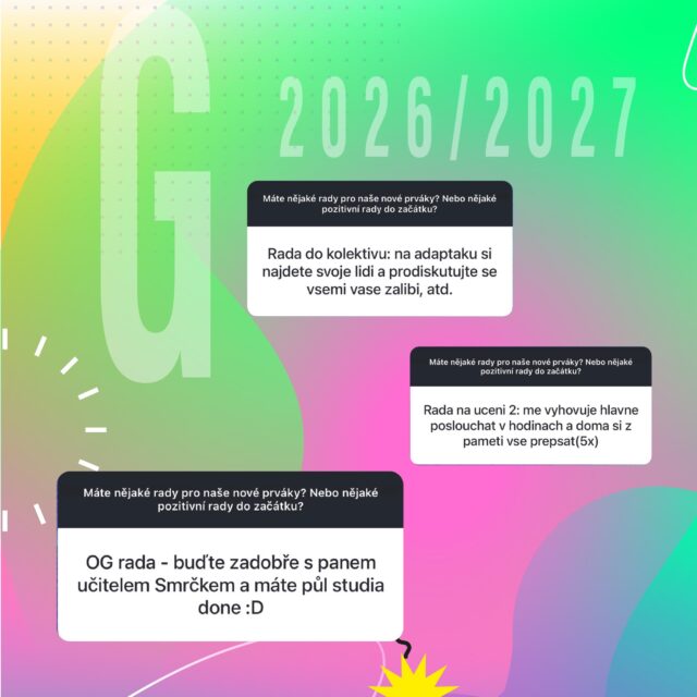 ZAČÍNÁME! A tady rady pro nováčky od našich OG´s! 🤝
